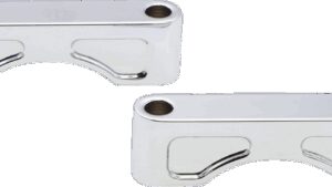 KLOCK WERKS Hugger Front Fender Mounting Blocks - For 21" Wheels - Chrome