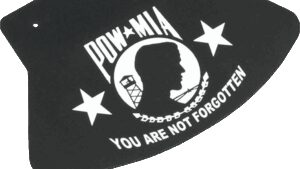 DRAG SPECIALTIES SEATS Mud Flap - POW-MIA - 9-1/2" W x 6-1/2" H