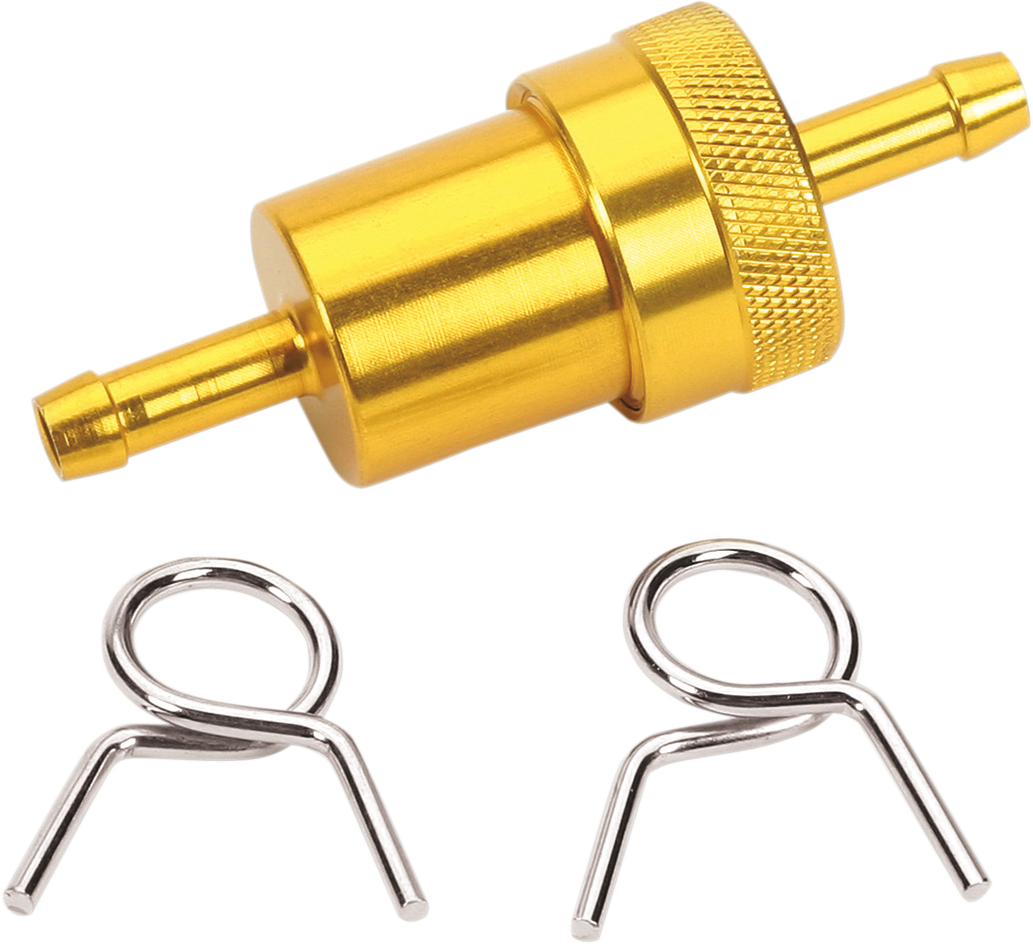 EMGO Anodized Aluminum Fuel Filter - Gold - 1/4"