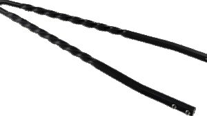 CYCLE VISIONS Twisted Sticks Sissy Bar - Black - 30"