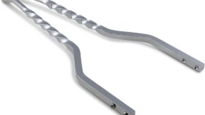 CYCLE VISIONS Twisted Sticks Sissy Bar - Chrome - 18"