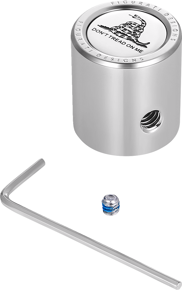 FIGURATI DESIGNS Heel-Toe Shifter Cover - Don't Tread On Me - Stainless Steel