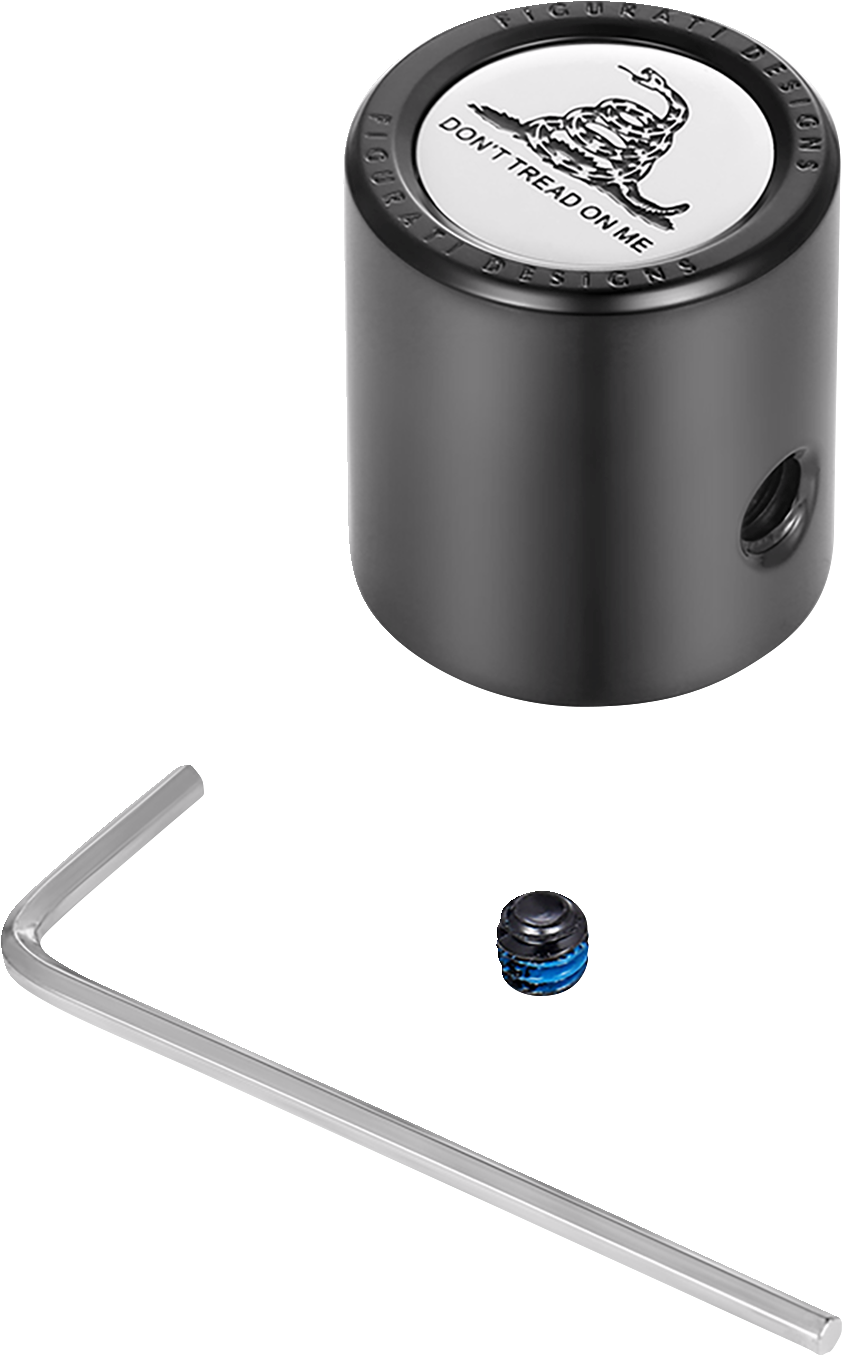 FIGURATI DESIGNS Heel-Toe Shifter Cover - Don't Tread On Me - Black