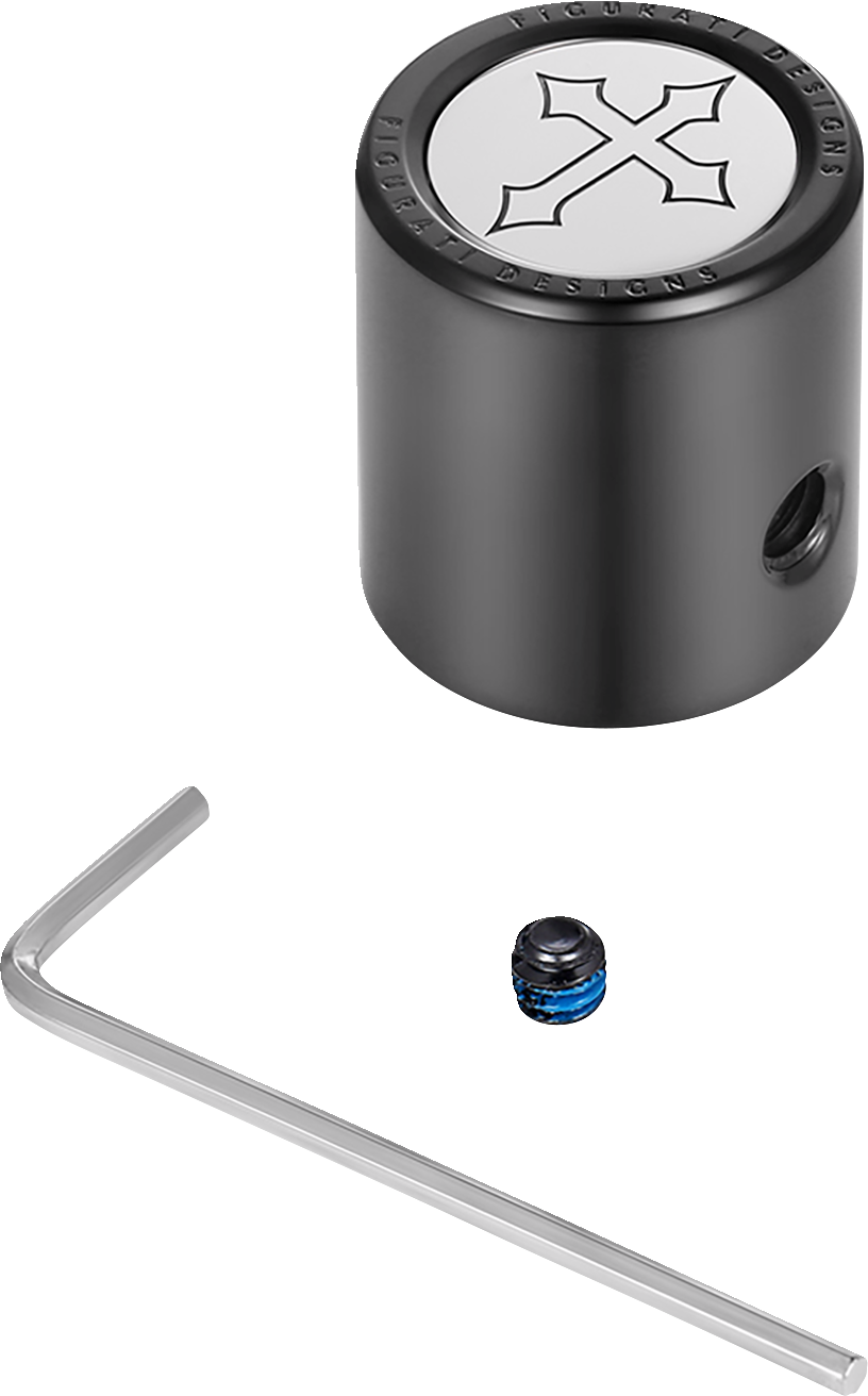 FIGURATI DESIGNS Heel-Toe Shifter Cover - Maltese Cross - Black