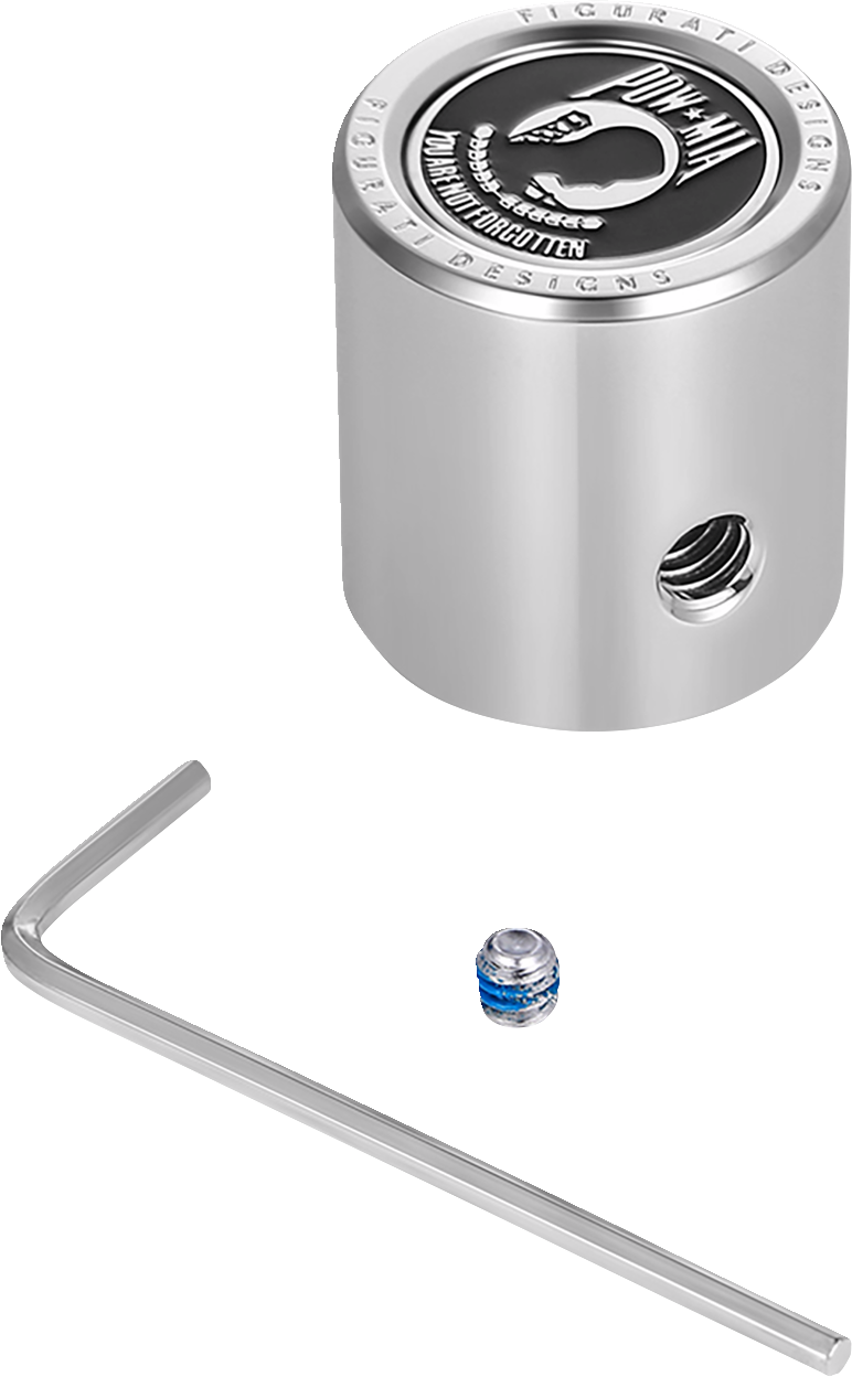 FIGURATI DESIGNS Heel-Toe Shifter Cover - POW MIA - Stainless Steel