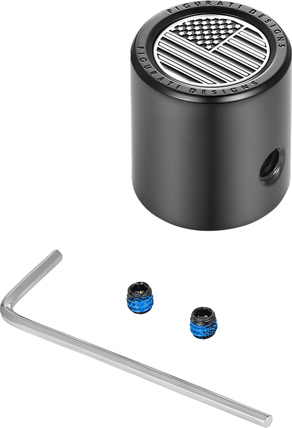 FIGURATI DESIGNS Heel-Toe Shifter Cover - American Flag - Black