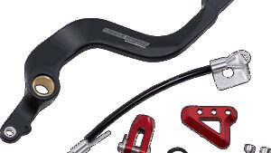 MOOSE OFFROAD Brake Pedal - Red - Honda