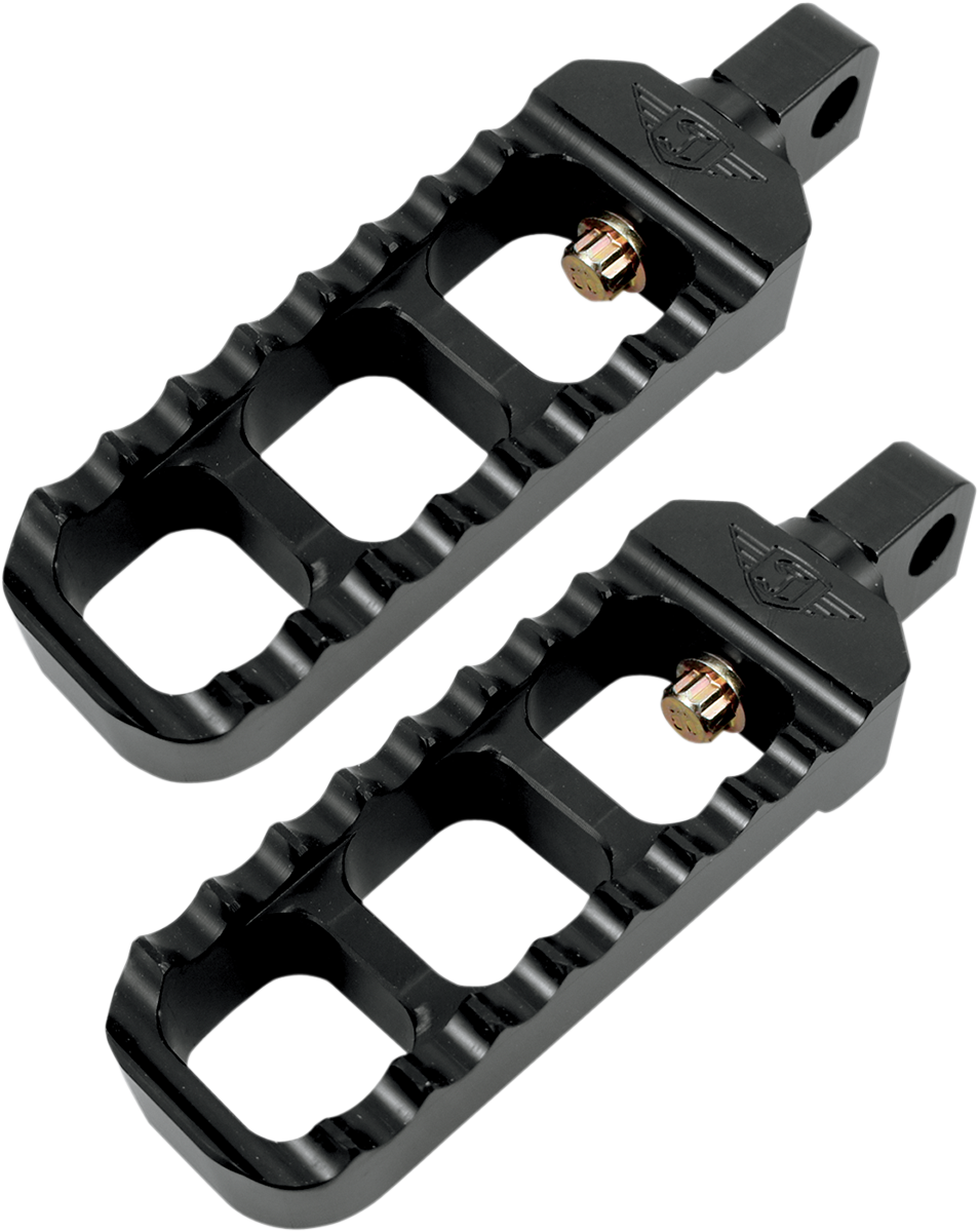 JOKER MACHINE Adjustable Serrated Foot Pegs - Narrow - Black