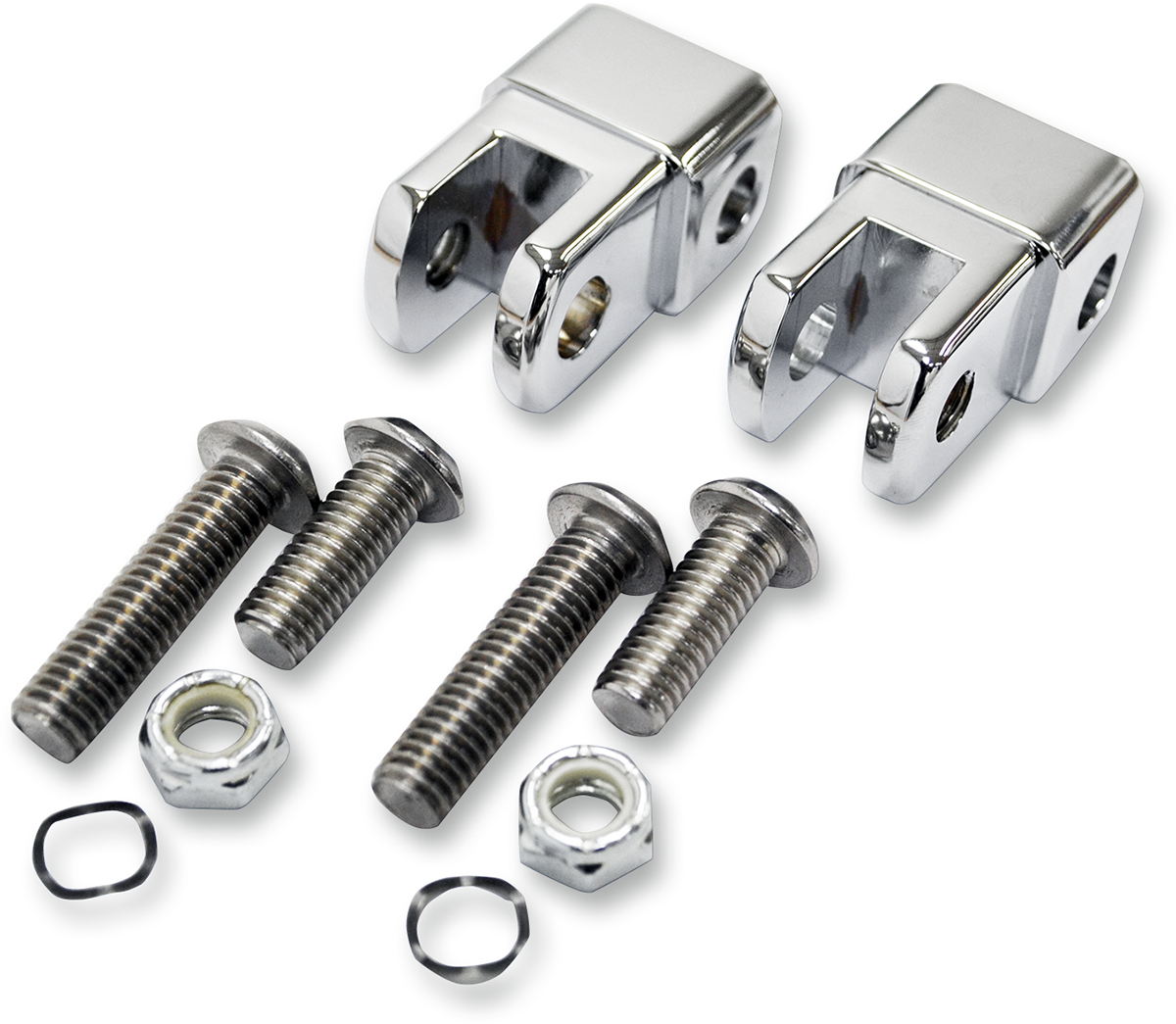 LA CHOPPERS Male Foot Peg Adapters - Chrome