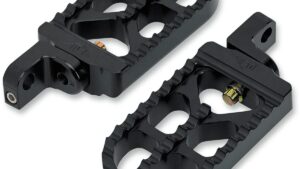 JOKER MACHINE Adjustable Serrated Foot Pegs - Long - Black - XL