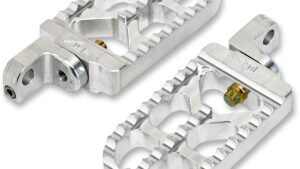 JOKER MACHINE Adjustable Serrated Foot Pegs - Long - Raw - XL