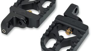 JOKER MACHINE Adjustable Serrated Foot Pegs - Long - Black - XL