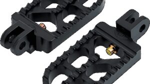 JOKER MACHINE Adjustable Foot Pegs - Serrated - Long - Black