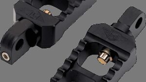 JOKER MACHINE Adjustable Serrated Foot Pegs - Stubby - Black