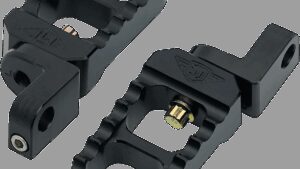 JOKER MACHINE Adjustable Serrated Foot Pegs - Stubby - Black - XL