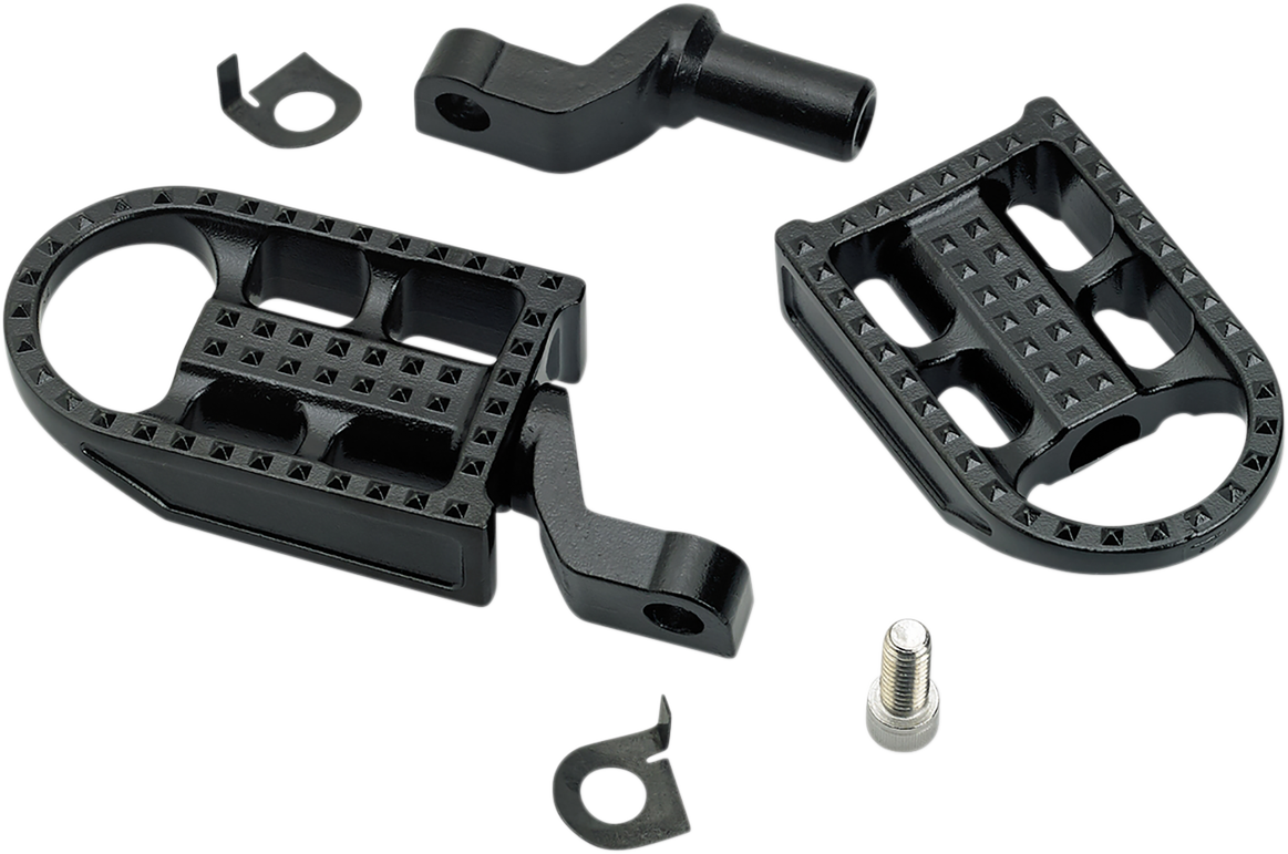 BILTWELL Mushman Foot Pegs - Step - Black Electroplated