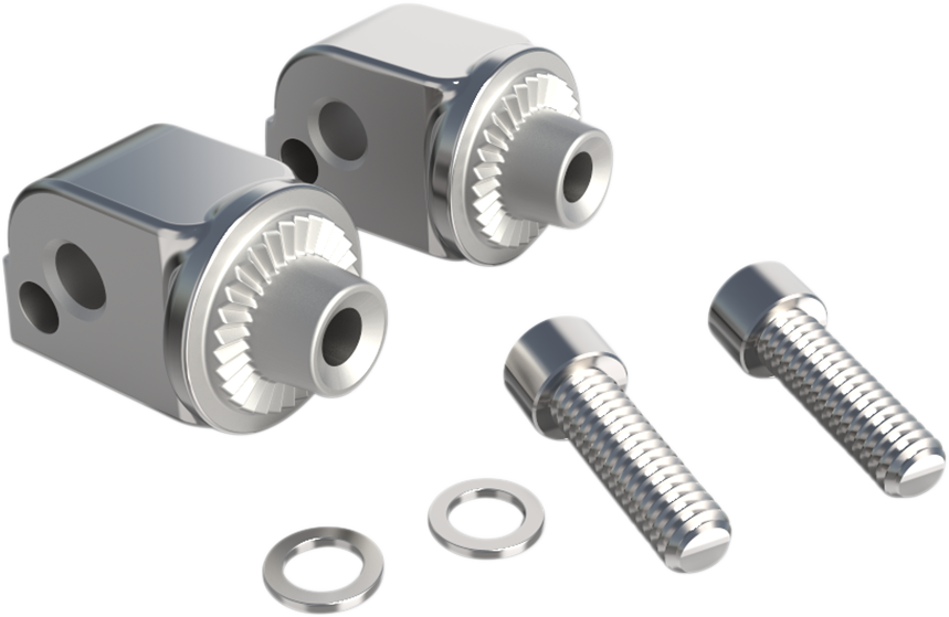 JOKER MACHINE Adjustable Serrated Foot Pegs - Stubby - Black - XL - Image 2