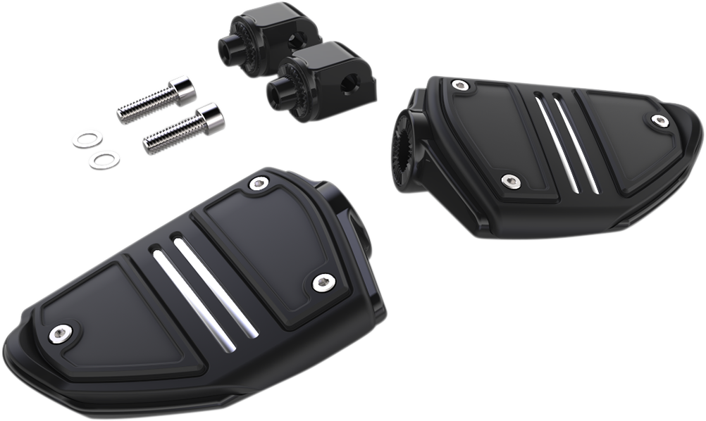 CIRO Twin Rail Foot Pegs - With Mount - Black