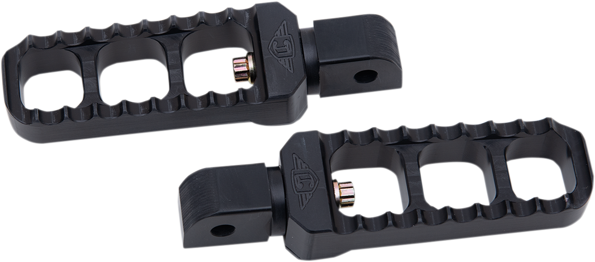 BILTWELL Mushman Foot Pegs - Standard - Black Electroplated - Image 2