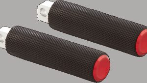 ARLEN NESS Passenger Knurled Footpegs - Red - FL/FX '18-'25