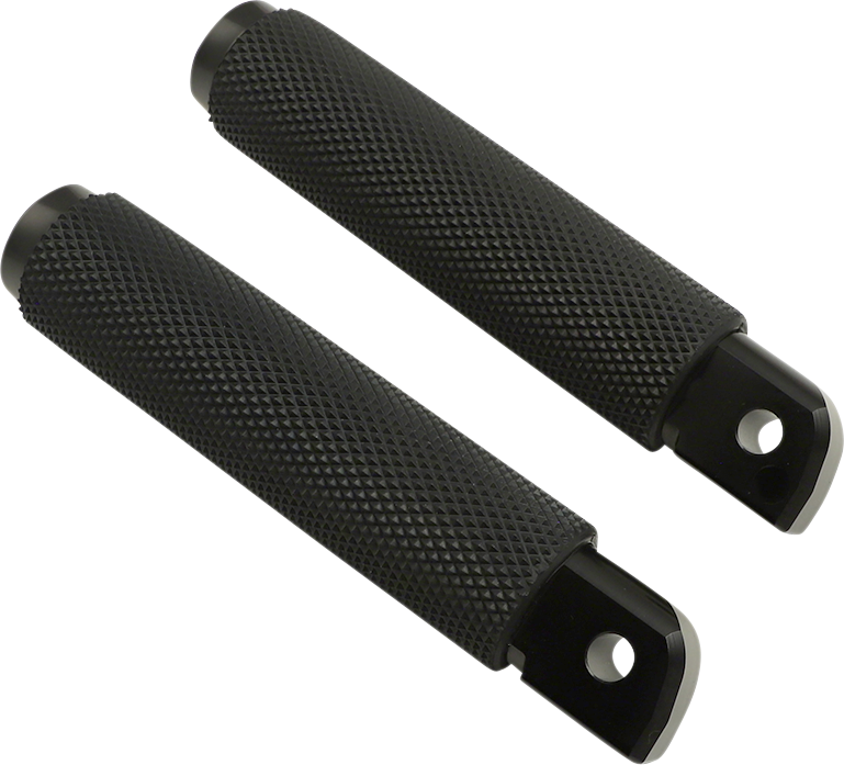ROUGH CRAFTS Passenger Pegs - Black - Knurled