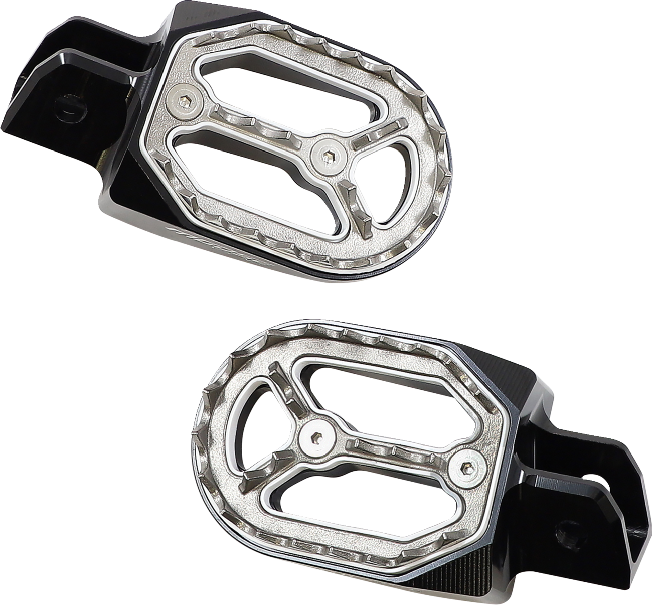 JOKER MACHINE Serrated Foot Pegs - Silver - Long - Image 2