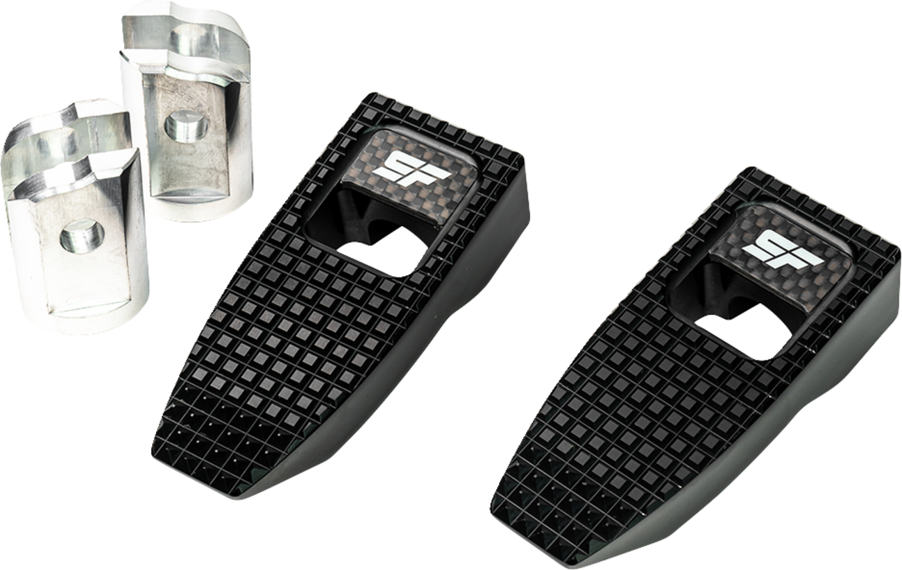 SLYFOX Speed Pegs - Black Anodized - Front