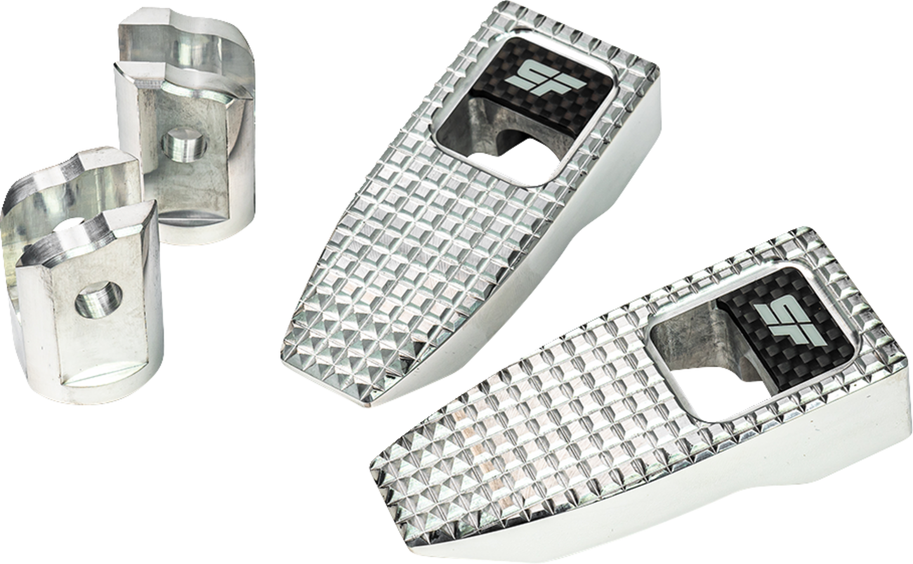 SLYFOX Speed Pegs - Silver Polished - Front