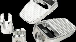 SLYFOX Foot Pegs - Silver Polished - Front
