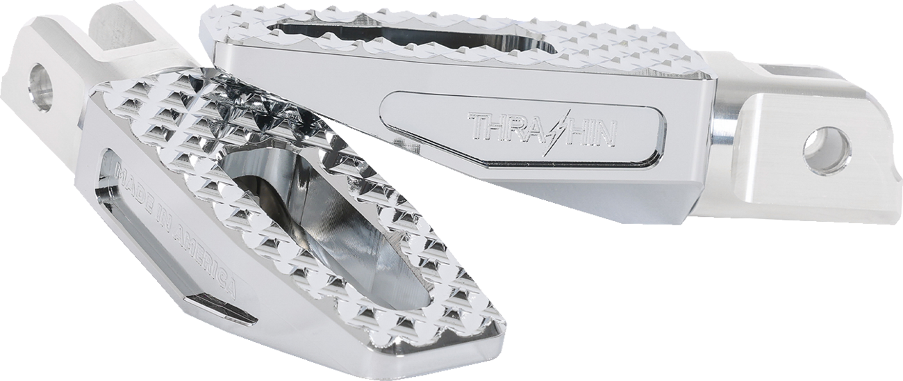 THRASHIN SUPPLY CO. Slim P-54 Foot Pegs - Front - Chrome