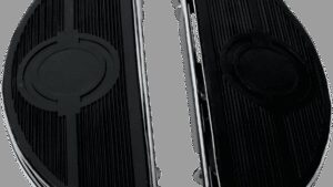 DRAG SPECIALTIES Half-Moon Floorboard - w/ Vibration Inserts - Chrome - FL