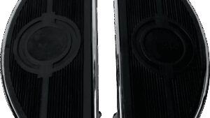 DRAG SPECIALTIES Half-Moon Floorboard - w/o Vibration Inserts - Chrome - FL