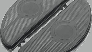 DRAG SPECIALTIES Half-Moon Floorboard - w/ Vibration Inserts - Black - FL