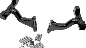 DRAG SPECIALTIES Passenger Footboard Mount - Black - Raised
