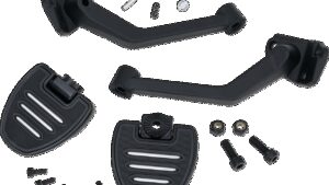 SHOW CHROME Adjustable Passenger Boards - Black - Ryker