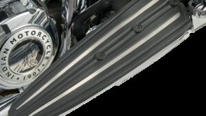 CIRO RydeCulture™ Charles Chapa Floorboard Inserts - Black w/ Stainless Steel Accents - Indian