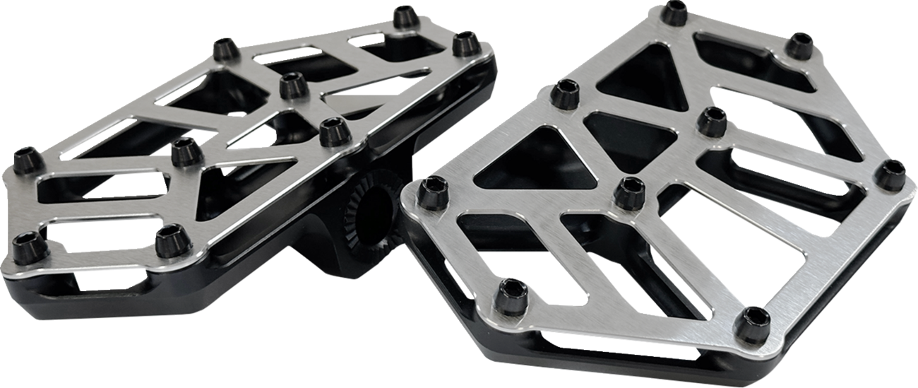 KODLIN USA NXL Mini Floorboards - Black w/ Stainless Steel