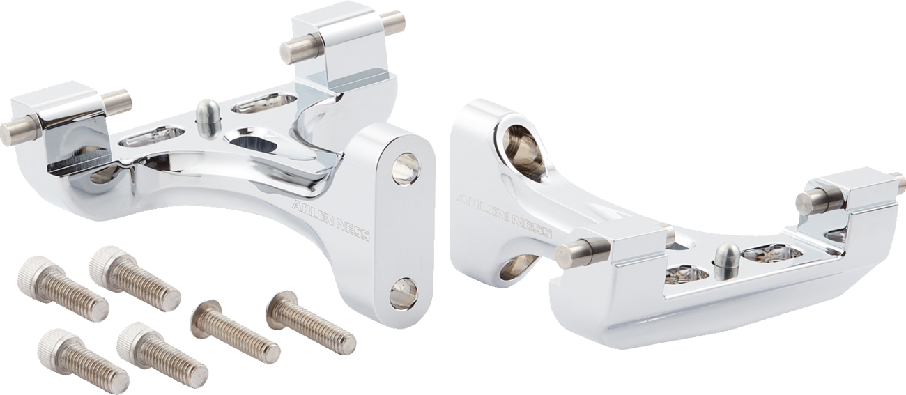 ARLEN NESS Forged Floorboard Mounts - Passenger - Chrome