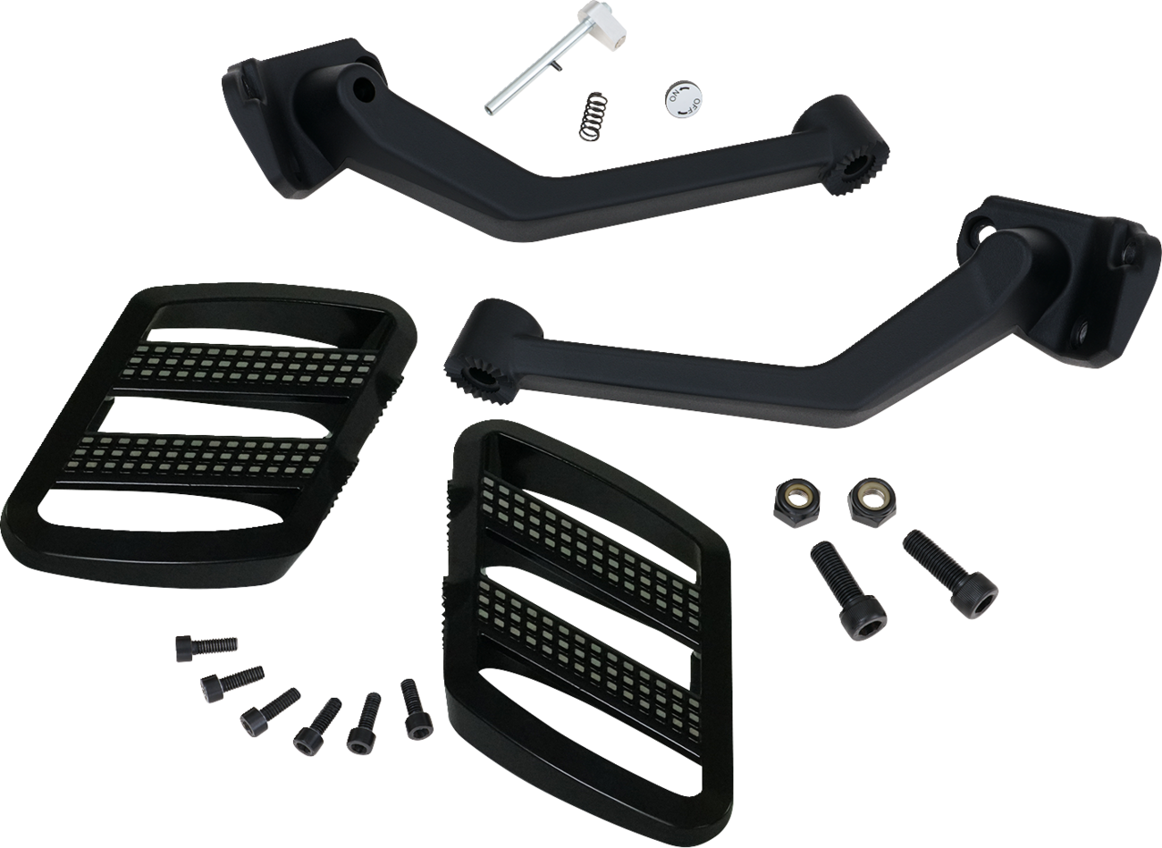 SHOW CHROME Combat Boards - Passenger - Black w/ Contrast Cut - Ryker '19-'24