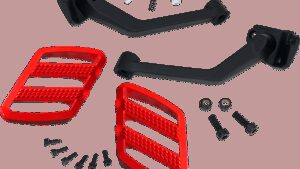 SHOW CHROME Combat Boards - Passenger - Red - Ryker '19-'24