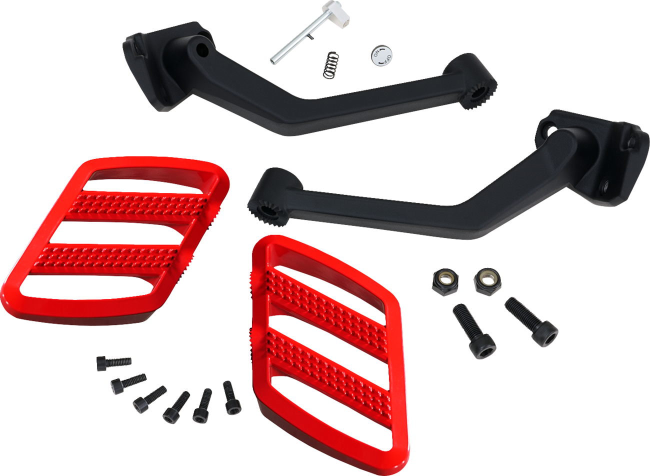 SHOW CHROME Combat Boards - Passenger - Red - Ryker '19-'24