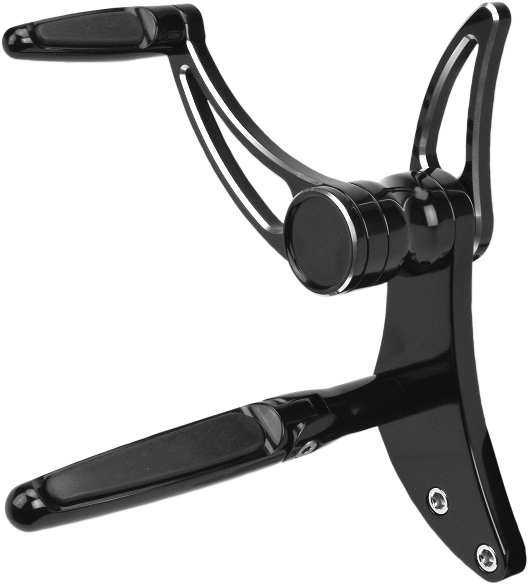 HAWG HALTERS Forward Control - 18+ Softail - Black Anodized - Standard - Folding Rubber Inlay Pegs - Solid Lever