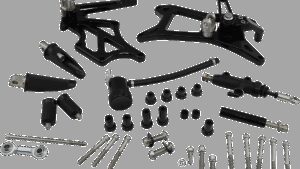 SPEED MERCHANT Mid-Controls - with Pegs - Black - FL '17-'22