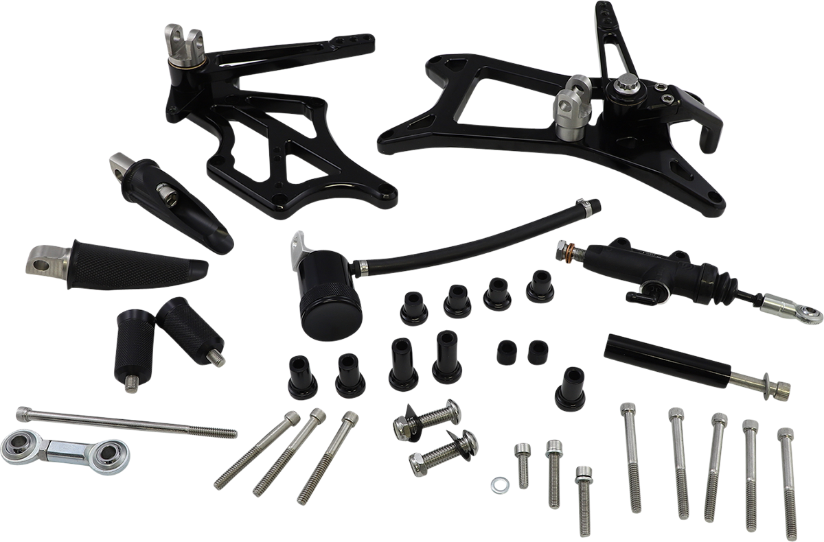 SPEED MERCHANT Mid-Controls - with Pegs - Black - FL '17-'22