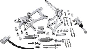 SPEED MERCHANT Mid-Controls - with Pegs - Polished - FL '17-'22