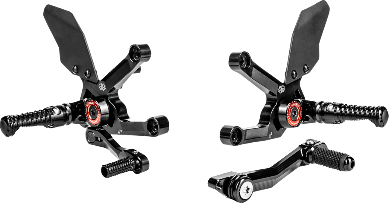 GILLES TOOLING MUE2 Rearset - Black - Triumph