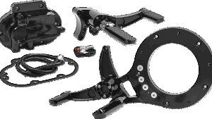 HAWG HALTERS Mid Control Conversion Kit - Black - Knurled Pegs - FLH/FLT