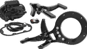 HAWG HALTERS Mid Control Conversion Kit - Black - Knurled Pegs - FLH/FLT