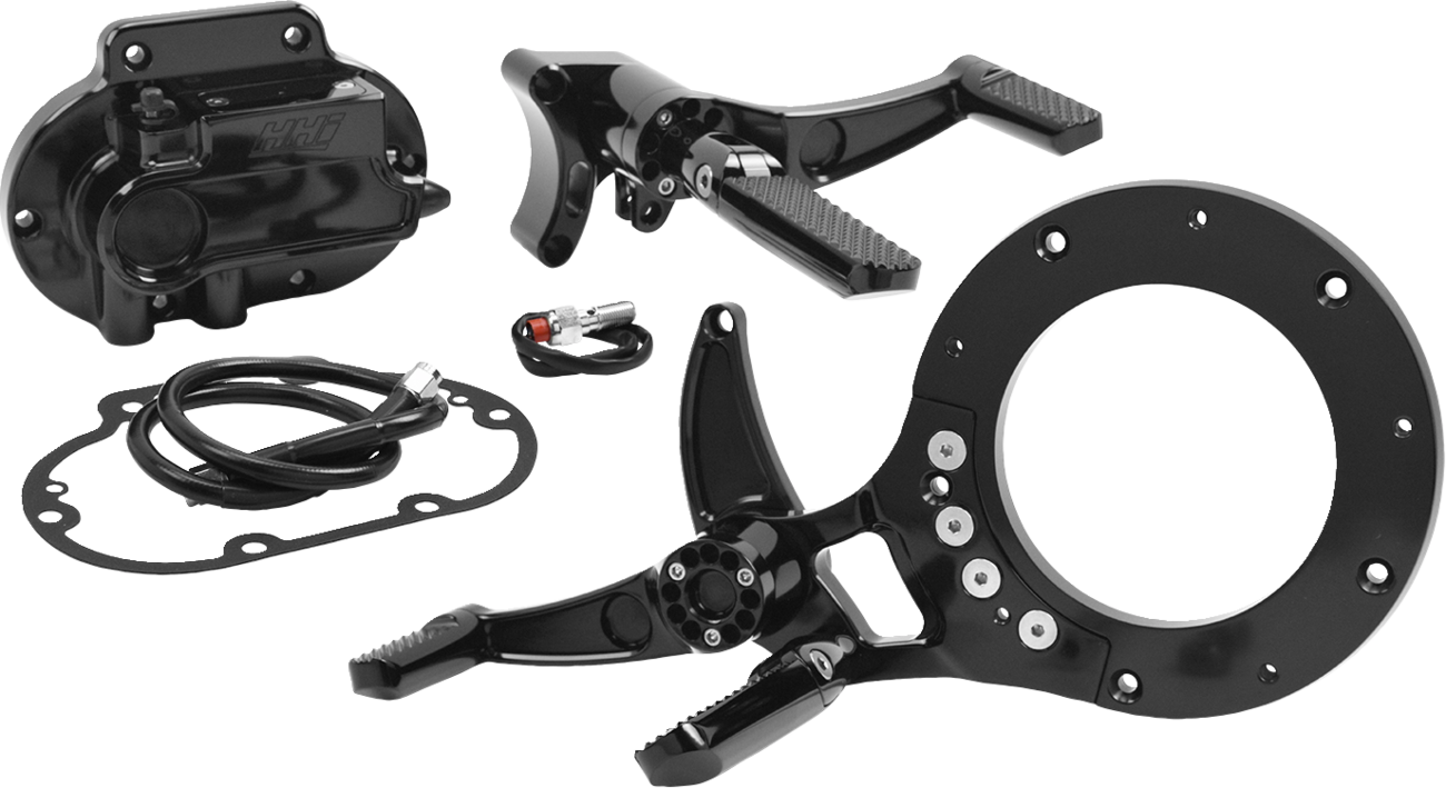 HAWG HALTERS Mid Control Conversion Kit - Black - Knurled Pegs - FLH/FLT