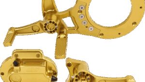 HAWG HALTERS Mid Control Conversion Kit - Gold - Knurled Pegs - FLH/FLT